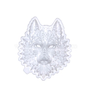 Wolf Head Display Decoration DIY Silicone Molds, Resin Casting Molds, for UV Resin, Epoxy Resin Craft Making, White, 170x144x21mm(PW-WG47831-01)