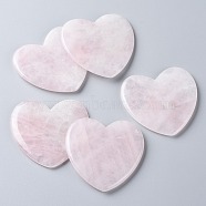 Natural Rose Quartz Cabochons, Heart, 71x72x6.5mm(G-F697-F02)