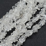 Natural Quartz Crystal Beads Strands, Rock Crystal Beads, Grade A, Chip, 5~8mm, Hole: 1mm, about 33 inch(84cm)(X-G-P332-43)