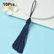 Polyester Tassel Big Pendant Decorations, Marine Blue, 145~175x10.5~12mm(FIND-YW0004-59C)