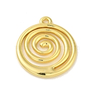 304 Stainless Steel Pendants, Real 18K Gold Plated, Flat Round, 23.5x20.5x2mm, Hole: 1.6mm(STAS-Q322-27G-02)