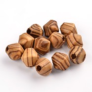 Undyed Natural Wood Beads, Bicone, Lead Free, Peru, 16x15mm, Hole: 5mm(X-WOOD-Q012-03A-LF)