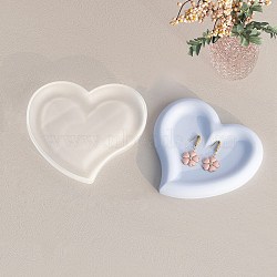 DIY Silicone Jewelry Plate  Molds, Resin Casting Molds, Clay Craft Mold Tools, Heart, 160x170x17mm(SIMO-P007-B02)