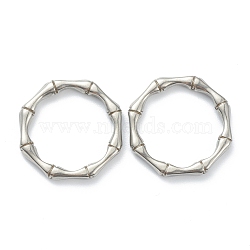 Non-Tarnish 304 Stainless Steel Linking Rings, Ring, Stainless Steel Color, 19.5x20.5x2mm, Inner Diameter: 16mm(STAS-P279-01B-P)