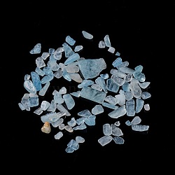 Natural Aquamarine Chip Beads, No Hole/Undrilled, 2~12x2~10x1~3mm(G-M364-01)