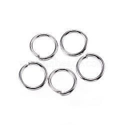 304 Stainless Steel Jump Rings, Open Jump Rings, Stainless Steel Color, 6x0.8mm, Inner Diameter: 4.4mm, 20 Gauge(STAS-D448-097P-6mm)