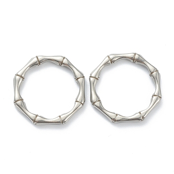 304 Stainless Steel Linking Rings, Ring, Stainless Steel Color, 19.5x20.5x2mm, Inner Diameter: 16mm