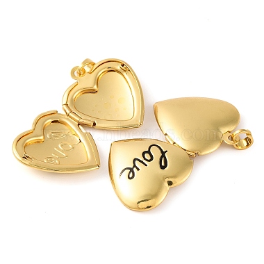 Rack Plating Brass Locket Pendant(KK-H486-15G)-2