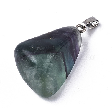 Natural & Synthetic Mixed Gemstone Pendants(G-N0326-022)-3