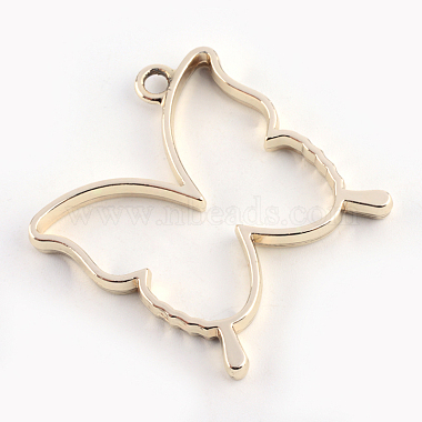 Rack Plating Alloy Butterfly Open Back Bezel Pendants(PALLOY-S047-34E-FF)-2