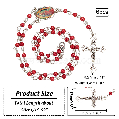 Acrylic Rosary Bead Necklace(NJEW-PH01475)-2