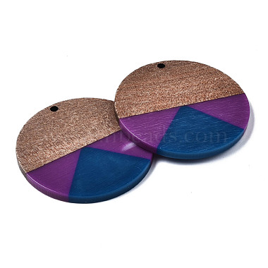 Resin & Walnut Wood Pendants(RESI-S389-070A-A02)-3