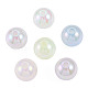 Rainbow Iridescent Plating Acrylic Beads(OACR-N010-073A)-2