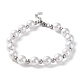 Plastic Pearl Round Beaded Bracelet(BJEW-F463-02P)-1