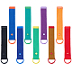 9Pcs 9 Colors Alloy Polyester Keychains(KEYC-FH0001-80A)-1