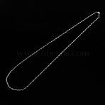 Tarnish Resistant 304 Stainless Steel Singapore Chain Necklaces, Water Wave Chain Necklaces, with Lobster Clasps, Stainless Steel Color, 21.2 inch(53.8cm)(STAS-S029-06)