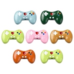 30Pcs 6 Colors Spray Painted Alloy Beads, with Enamel, Gamepad, Mixed Color, 9.5x15.5x4.5mm, Hole: 1.6mm, 5pcs/color, 30pcs(FIND-CJ0002-68)