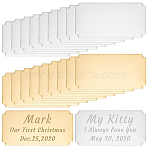 20Pcs 2 Colors Self-adhesive 201 Stainless Steel Type Business Cards, Rectangle, Golden & Stainless Steel Color, 100x50x0.4mm, 10pcs/color(AJEW-UN0002-30B)