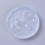 Food Grade Silicone Molds, Resin Casting Molds, For UV Resin, Epoxy Resin Jewelry Making, Horse, White, 64x9mm, Horse: 43x43mm(DIY-L026-014)
