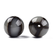 Opaque Resin Beads, Round, Gray, 19mm, Hole: 2~2.4mm(RESI-N034-26-R04)