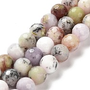 Natural African Opal Beads Strands, Faceted Round, 7.8~8.8mm, Hole: 1mm, about 47~49pcs/strand, 15.08''~15.24''(38.3~38.7cm)(G-K345-A03-02)