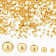 Elite 300Pcs 5 Styles Brass Beads, Long-Lasting Plated, Rondelle, Golden, 2~6x1.5~5mm, Hole: 0.8~1.6mm, 60pcs/style(KK-PH0005-96)