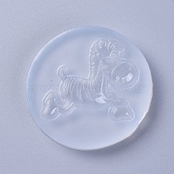 Food Grade Silicone Molds, Resin Casting Molds, For UV Resin, Epoxy Resin Jewelry Making, Horse, White, 64x9mm, Horse: 43x43mm(DIY-L026-014)