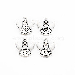 Tibetan Style Alloy Charms, Cadmium Free & Lead Free, Antique Silver, 14x13x2.5mm, Hole: 0.9mm, about 903pcs/1000g(TIBE-S320-196AS)