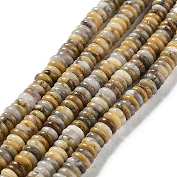 Natural Crazy Agate Beads Strands, Rondelle, 6~6.5x2~2.5mm, Hole: 1.2mm, about 156~158pcs/strand, 15.12~15.20 inch(38.4~38.6cm)(G-G084-A10-01)