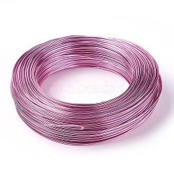 Anodized Aluminum Wire, Bendable Metal Craft Wire, Flexible Craft Wire, for Beading Jewelry Craft Making, Hot Pink, 18 Gauge, 1.0mm, 200m/500g(656.1 Feet/500g)(AW-S001-1.0mm-13)