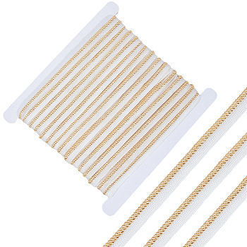 16.67 Yards Polyester Ribbons, for Clothes Accessories, Wheat, 3/8 inch(10mm)