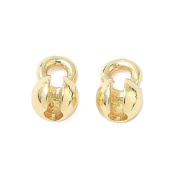 Brass Bead Tips, Cadmium Free & Lead Free, Long-Lasting Plated, Rack Plating, Real 18K Gold Plated, 5.5x4mm, Hole: 1.6mm, Inner Diameter: 1.4mm