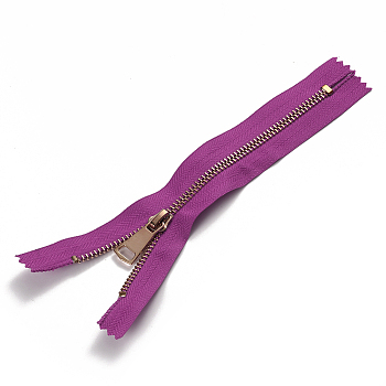 Garment Accessories, Nylon Closed-end Zipper, Zip-fastener Components, Old Rose, 225x33x2.5mm