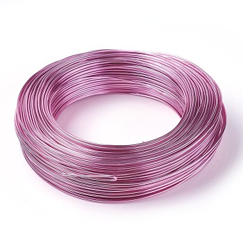 Round Aluminum Wire, Flexible Craft Wire, for Beading Jewelry Doll Craft Making, Hot Pink, 18 Gauge, 1.0mm, 200m/500g(656.1 Feet/500g)