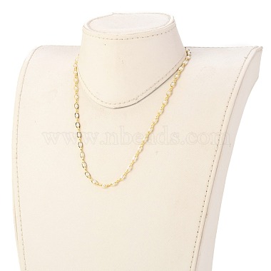 Glass Pearl Link Chain Necklaces(NJEW-JN03203)-3
