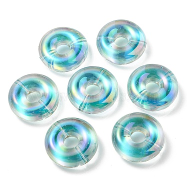 UV Plating Rainbow Iridescent Acrylic Beads(OACR-P010-17B)-2