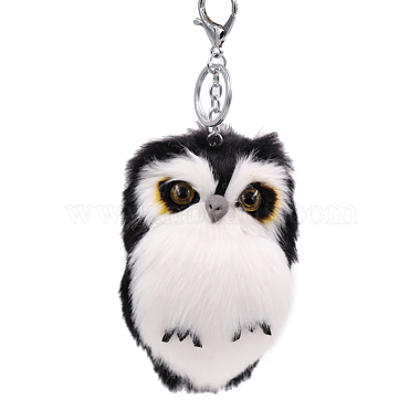 Black Owl Fibre Keychain