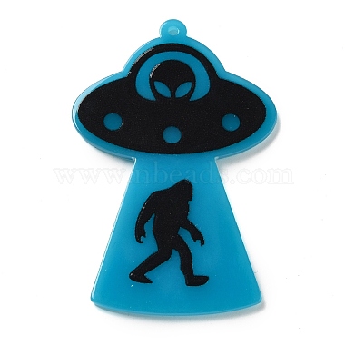 Deep Sky Blue Orangutan Acrylic Pendants