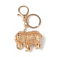 Émail en alliage de zinc éléphant avec porte-clés pendentif strass(KEYC-G061-01B)-2