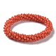 Crochet Glass Beads Braided Stretch Bracelet(BJEW-S144-002E-14)-1