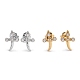 Brass Micro Pave Clear Cubic Zirconia Stud Earrings(EJEW-F264-06)-1
