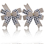Polyester Big Bowknot, with Twist Tie, for Party Decoration, Tan, 370x265~275x33mm(FIND-WH0126-414F)