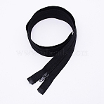 Nylon Garment Accessories, Zip-fastener Component Sets, Nylon Zipper & Alloy Zipper Puller, Black, 600x27x2mm(FIND-WH0056-64A-01)