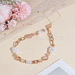 1Pc Acrylic Beaded Mobile Straps, for Mobile Accessories Bag Decoration, PeachPuff, 250mm(HJEW-LP0001-15)
