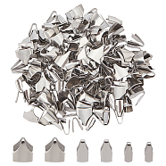 304 Stainless Steel Cord Ends, End Caps, Stainless Steel Color, 7~9x3~8mm, 180pcs/box(STAS-UN0014-52P)