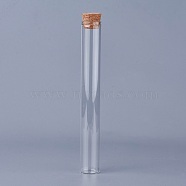 Empty Glass Bottles, with Cork Stopper, Wishing Bottle, Clear, 2x15.6cm, Capacity: about 40ml(1.35 fl. oz), Bottleneck: 20mm in diameter(AJEW-WH0040-01C)