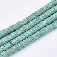 Synthetic Turquoise Beads Strands, Column, 4~4.5x2mm, Hole: 1mm, about 202~204pcs/strand, 15.3 inch(TURQ-S391-03)