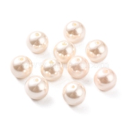Eco-Friendly Dyed Glass Pearl Beads, Round, Lavender Blush, 10mm, Hole: 1.2mm, about 78pcs/100g(X-HY-XCP0001-08B)