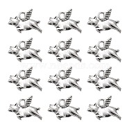 Alloy Pendants, Cadmium Free & Lead Free, Flying Pig, Antique Silver, 15x10x3mm, Hole: 2mm(PALLOY-A15501-N)
