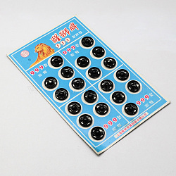 Flat Round Iron Sewing Snap Button, Press Studs, Gunmetal, 16x5mm, Hole: 2x1mm, 20sets/card(SNAP-R019-05B)